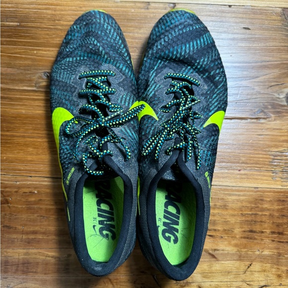 Nike Zoom Rival XC Racing Grind Track Cleats Spikes Teal/Volt Men’s Size 10 VGUC - Picture 2 of 9